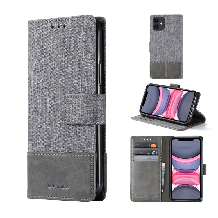 For iPhone 11 Pro Max MUXMA MX102 Horizontal Flip Canvas Leather Case with Stand & Card Slot & Wallet Function