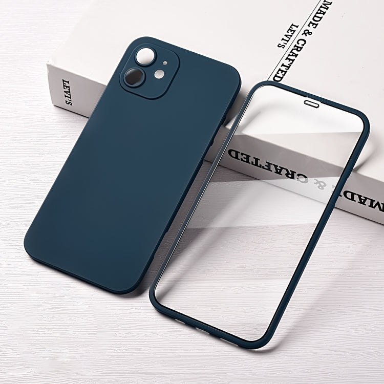 For iPhone 12 mini All-inclusive Ultra-Thin PC Integral Shell + Tempered Film Shockproof Protective Case