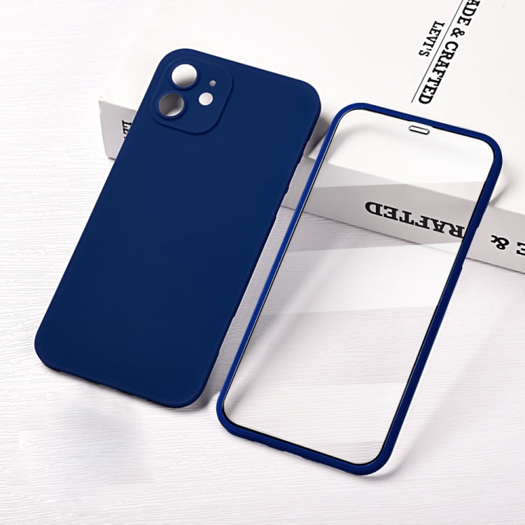 For iPhone 12 mini All-inclusive Ultra-Thin PC Integral Shell + Tempered Film Shockproof Protective Case