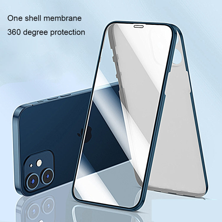 For iPhone 12 mini All-inclusive Ultra-Thin PC Integral Shell + Tempered Film Shockproof Protective Case
