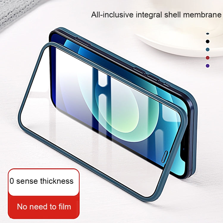 For iPhone 12 mini All-inclusive Ultra-Thin PC Integral Shell + Tempered Film Shockproof Protective Case