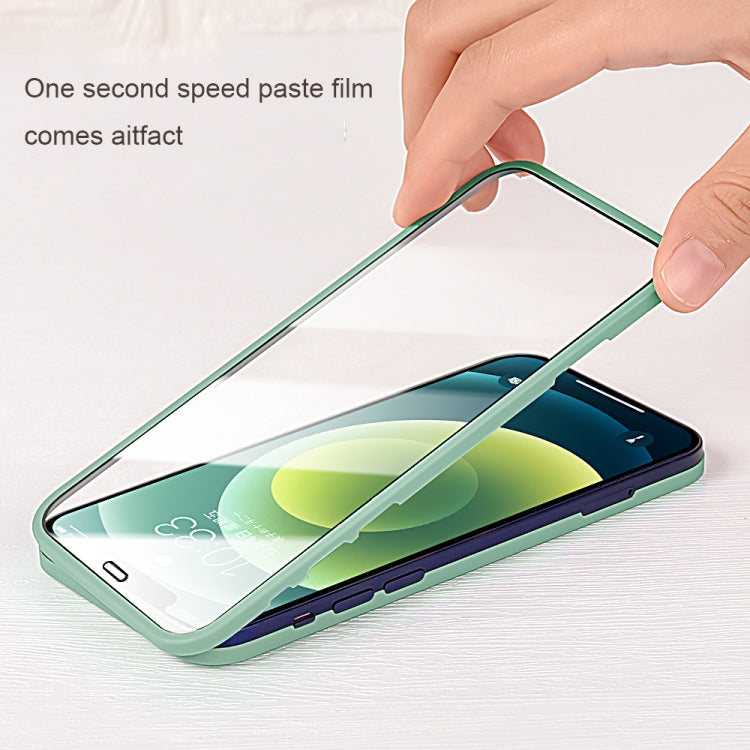For iPhone 12 mini All-inclusive Ultra-Thin PC Integral Shell + Tempered Film Shockproof Protective Case