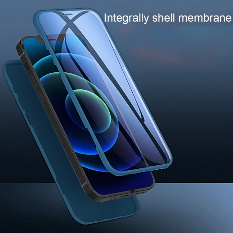 For iPhone 12 Pro Max All-inclusive Ultra-Thin PC Integral Shell + Tempered Film Shockproof Protective Case