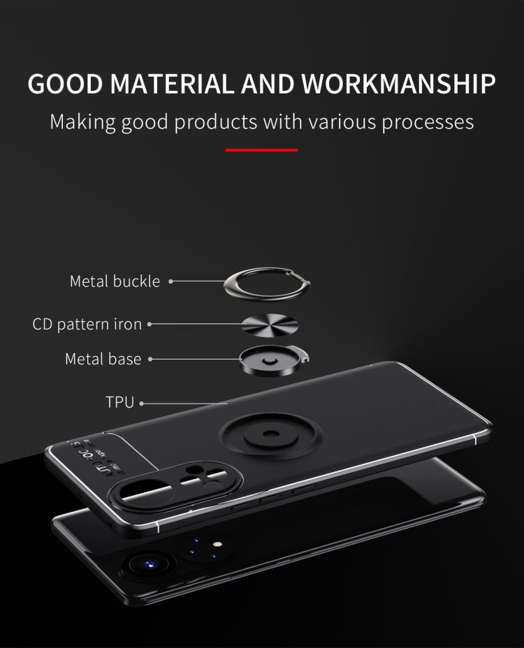 For Honor 50 Pro Metal Ring Holder 360 Degree Rotating TPU Case