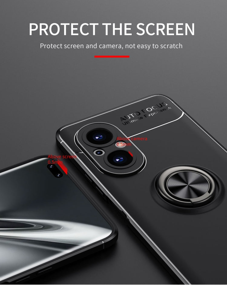 For Honor 50 SE Metal Ring Holder 360 Degree Rotating TPU Case