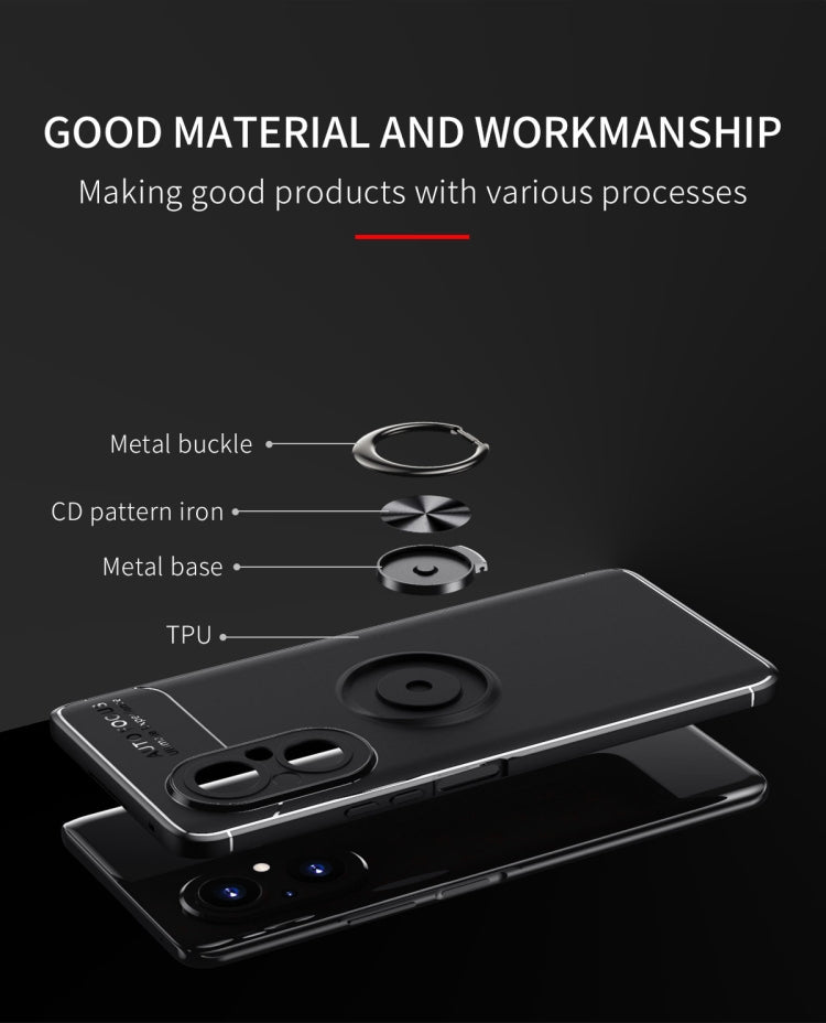 For Honor 50 SE Metal Ring Holder 360 Degree Rotating TPU Case
