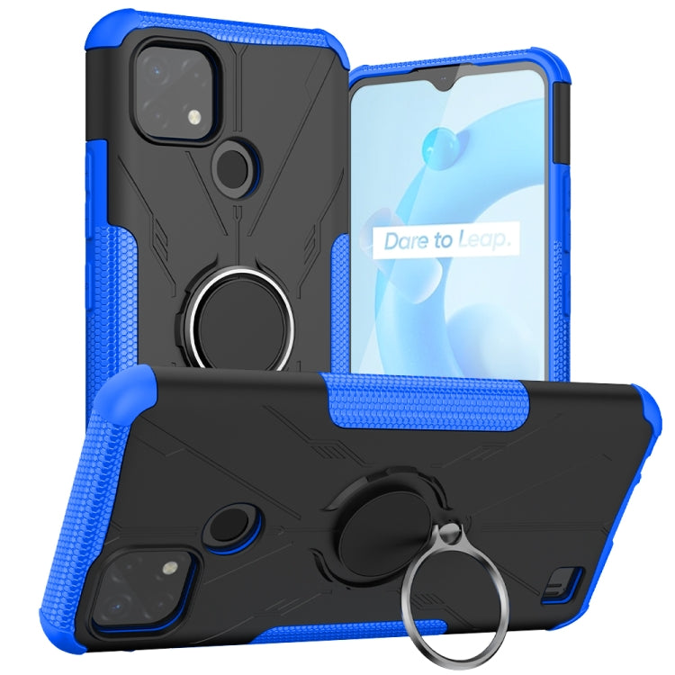 For OPPO Realme C20 / C21 Armor Bear Shockproof PC + TPU Protective Case with Ring Holder