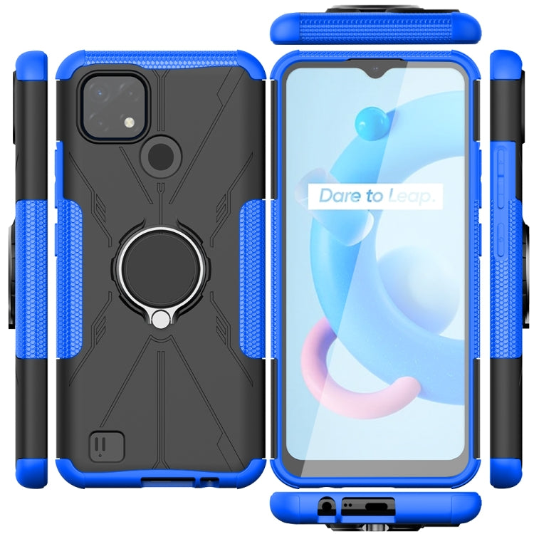 For OPPO Realme C20 / C21 Armor Bear Shockproof PC + TPU Protective Case with Ring Holder