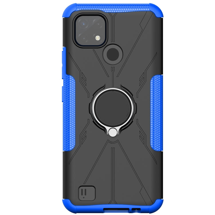 For OPPO Realme C20 / C21 Armor Bear Shockproof PC + TPU Protective Case with Ring Holder
