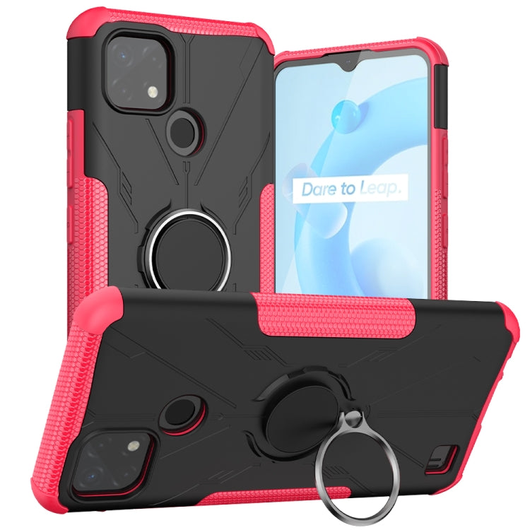 For OPPO Realme C20 / C21 Armor Bear Shockproof PC + TPU Protective Case with Ring Holder