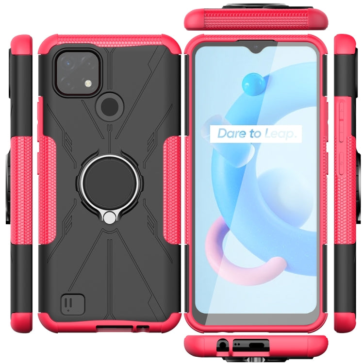 For OPPO Realme C20 / C21 Armor Bear Shockproof PC + TPU Protective Case with Ring Holder