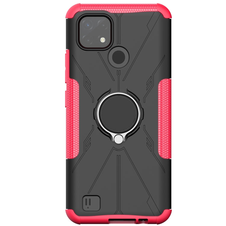 For OPPO Realme C20 / C21 Armor Bear Shockproof PC + TPU Protective Case with Ring Holder