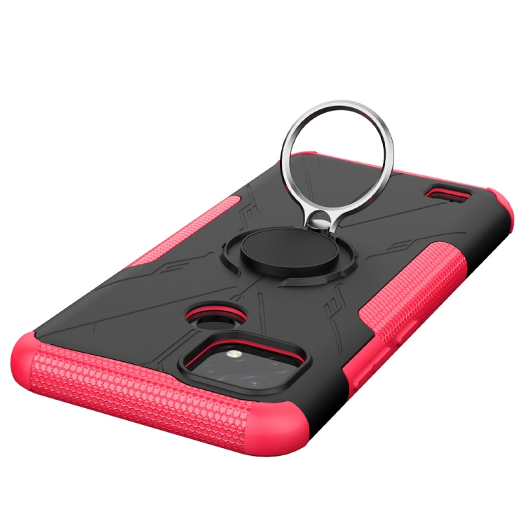 For OPPO Realme C20 / C21 Armor Bear Shockproof PC + TPU Protective Case with Ring Holder