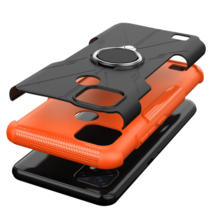 For OPPO Realme C20 / C21 Armor Bear Shockproof PC + TPU Protective Case with Ring Holder