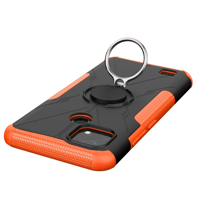For OPPO Realme C20 / C21 Armor Bear Shockproof PC + TPU Protective Case with Ring Holder