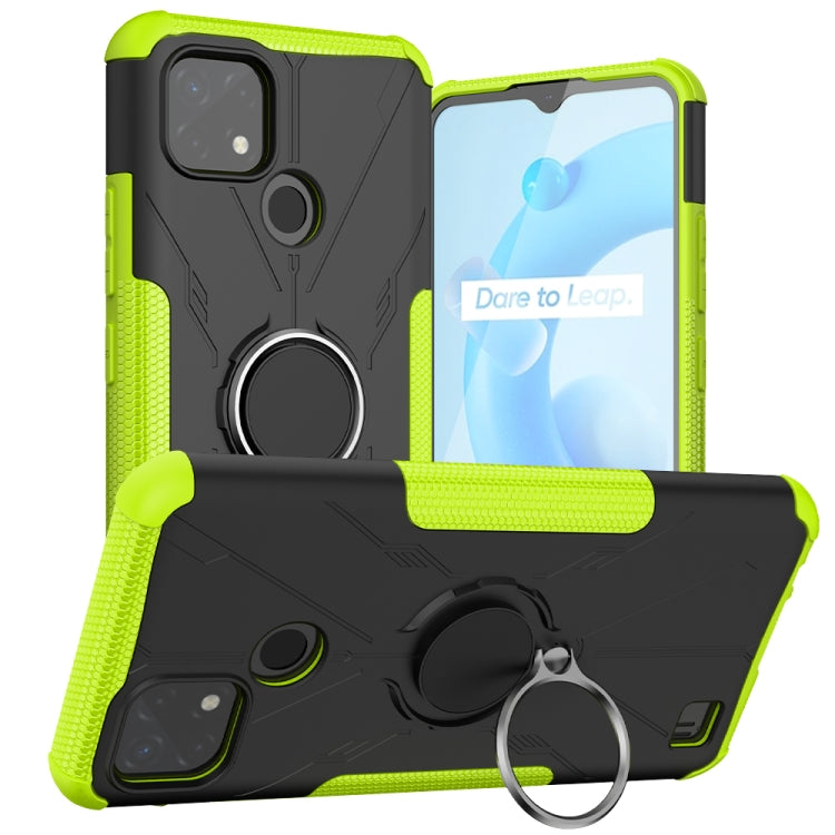 For OPPO Realme C20 / C21 Armor Bear Shockproof PC + TPU Protective Case with Ring Holder