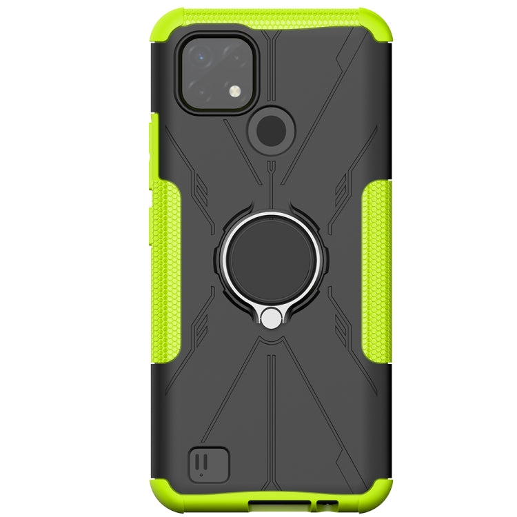 For OPPO Realme C20 / C21 Armor Bear Shockproof PC + TPU Protective Case with Ring Holder