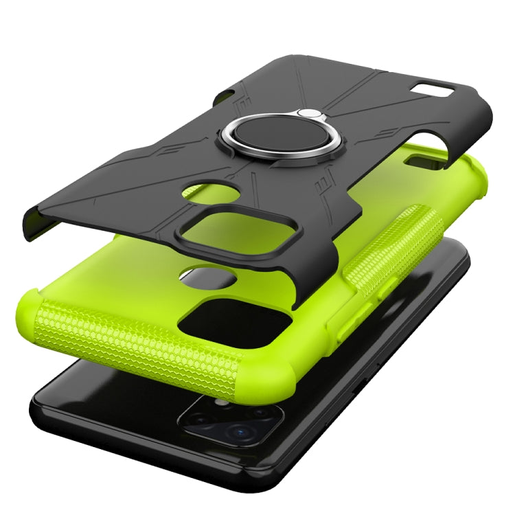 For OPPO Realme C20 / C21 Armor Bear Shockproof PC + TPU Protective Case with Ring Holder