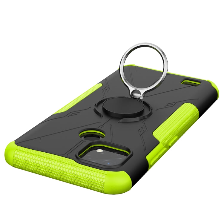 For OPPO Realme C20 / C21 Armor Bear Shockproof PC + TPU Protective Case with Ring Holder