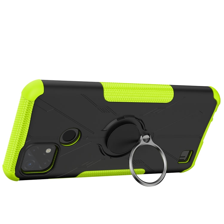 For OPPO Realme C20 / C21 Armor Bear Shockproof PC + TPU Protective Case with Ring Holder