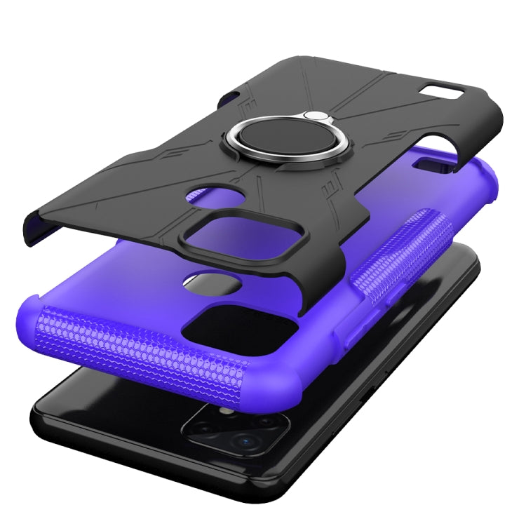 For OPPO Realme C20 / C21 Armor Bear Shockproof PC + TPU Protective Case with Ring Holder