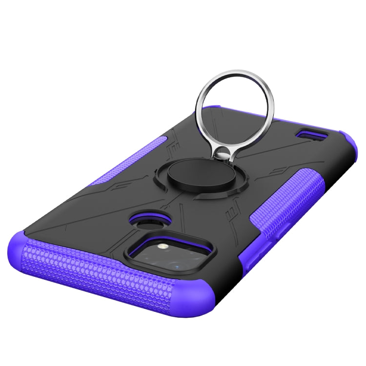 For OPPO Realme C20 / C21 Armor Bear Shockproof PC + TPU Protective Case with Ring Holder