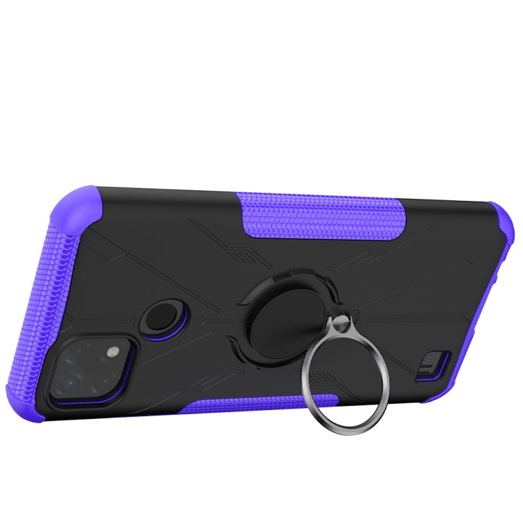 For OPPO Realme C20 / C21 Armor Bear Shockproof PC + TPU Protective Case with Ring Holder