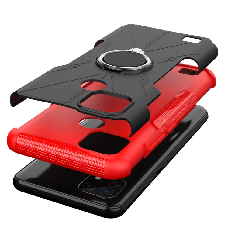 For OPPO Realme C20 / C21 Armor Bear Shockproof PC + TPU Protective Case with Ring Holder
