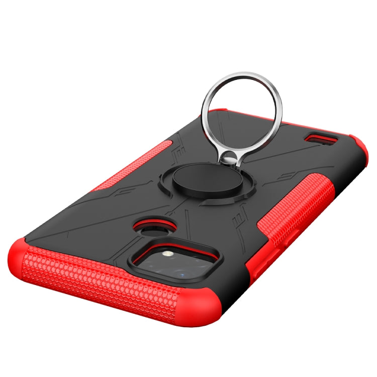 For OPPO Realme C20 / C21 Armor Bear Shockproof PC + TPU Protective Case with Ring Holder