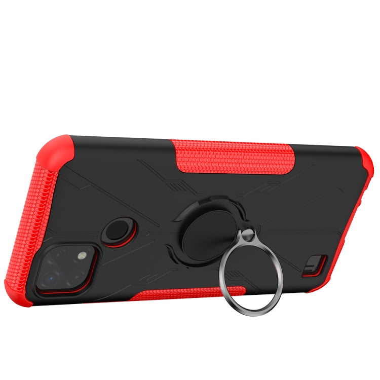For OPPO Realme C20 / C21 Armor Bear Shockproof PC + TPU Protective Case with Ring Holder