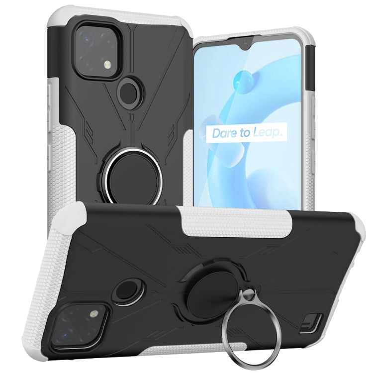 For OPPO Realme C20 / C21 Armor Bear Shockproof PC + TPU Protective Case with Ring Holder