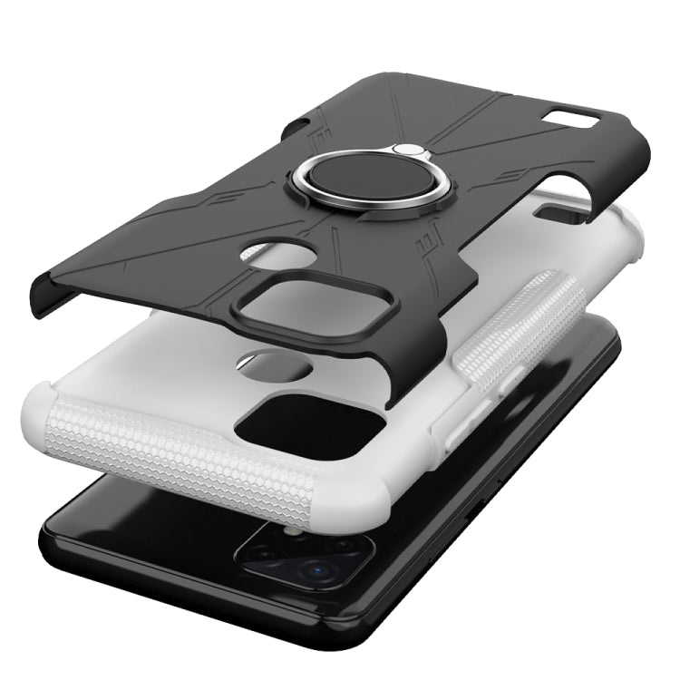 For OPPO Realme C20 / C21 Armor Bear Shockproof PC + TPU Protective Case with Ring Holder