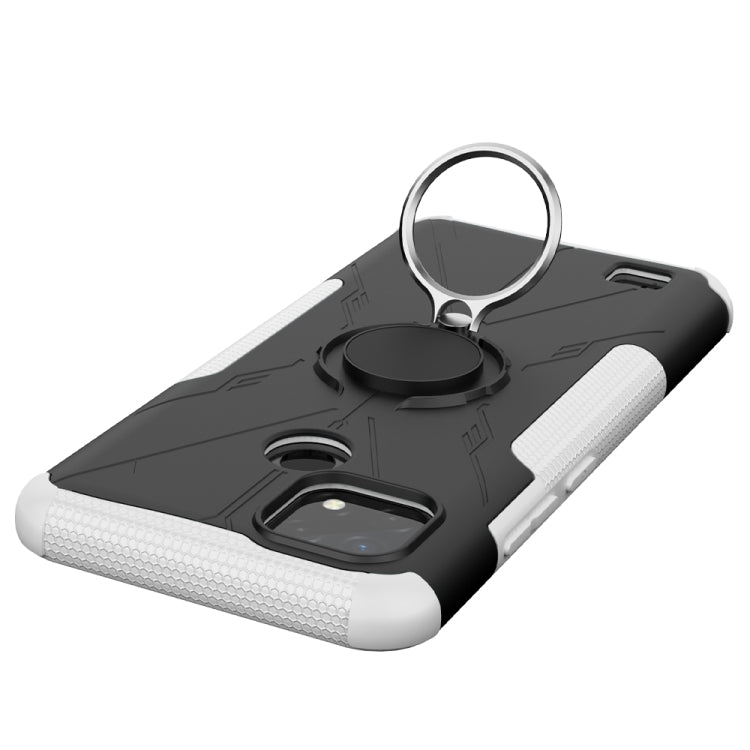 For OPPO Realme C20 / C21 Armor Bear Shockproof PC + TPU Protective Case with Ring Holder