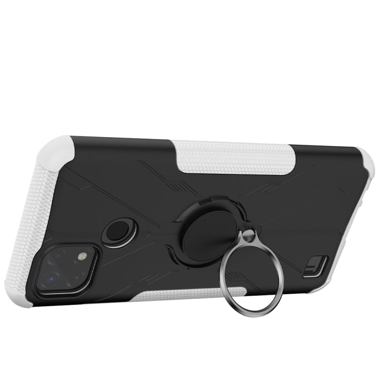 For OPPO Realme C20 / C21 Armor Bear Shockproof PC + TPU Protective Case with Ring Holder