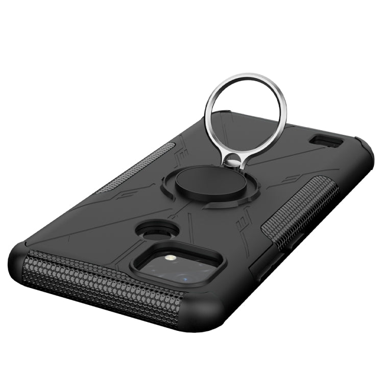 For OPPO Realme C20 / C21 Armor Bear Shockproof PC + TPU Protective Case with Ring Holder