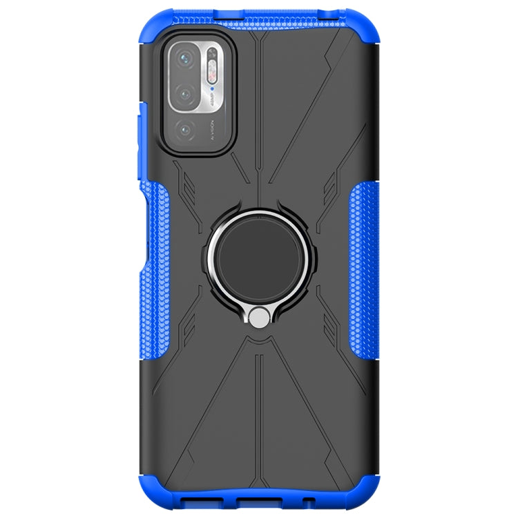 For Xiaomi Redmi Note 10 5G Armor Bear Shockproof PC + TPU Protective Case with Ring Holder