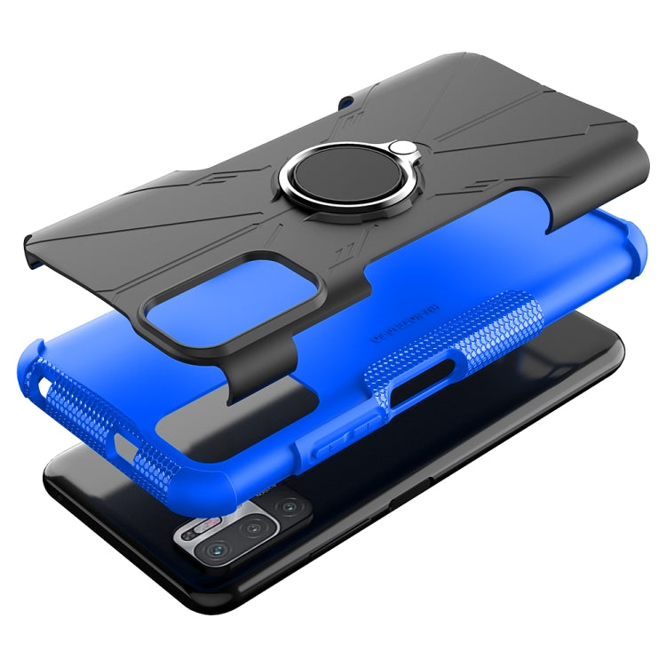 For Xiaomi Redmi Note 10 5G Armor Bear Shockproof PC + TPU Protective Case with Ring Holder