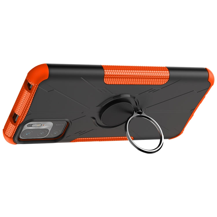 For Xiaomi Redmi Note 10 5G Armor Bear Shockproof PC + TPU Protective Case with Ring Holder