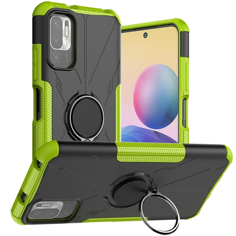 For Xiaomi Redmi Note 10 5G Armor Bear Shockproof PC + TPU Protective Case with Ring Holder