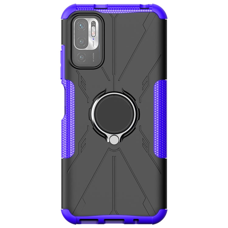 For Xiaomi Redmi Note 10 5G Armor Bear Shockproof PC + TPU Protective Case with Ring Holder