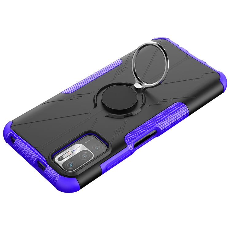 For Xiaomi Redmi Note 10 5G Armor Bear Shockproof PC + TPU Protective Case with Ring Holder