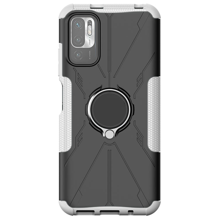For Xiaomi Redmi Note 10 5G Armor Bear Shockproof PC + TPU Protective Case with Ring Holder