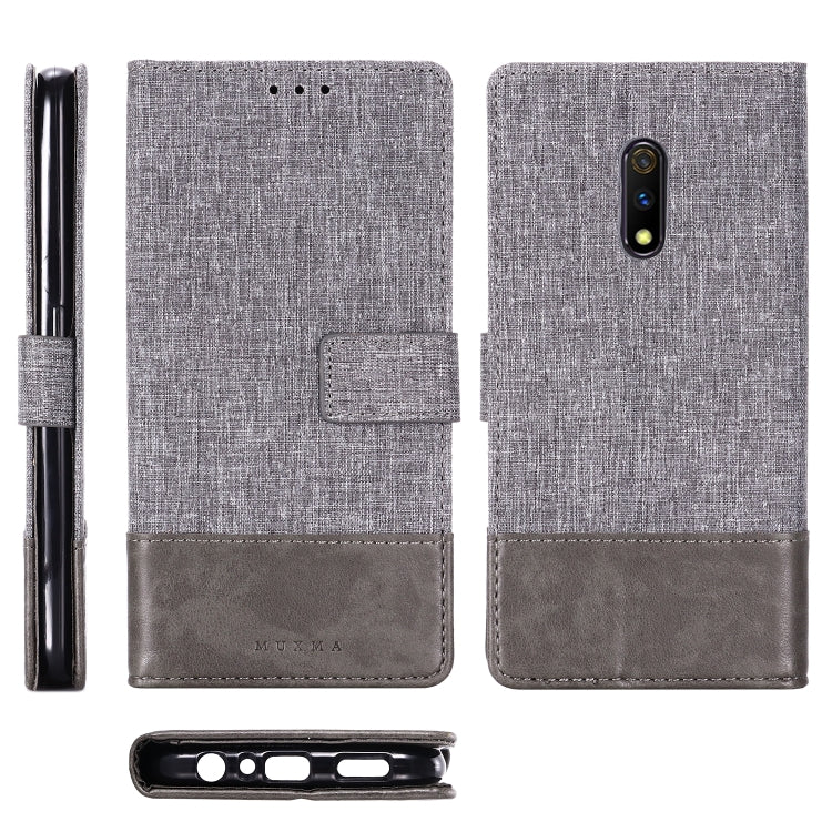 For OPPO Realme X MUXMA MX102 Horizontal Flip Canvas Leather Case with Stand & Card Slot & Wallet Function