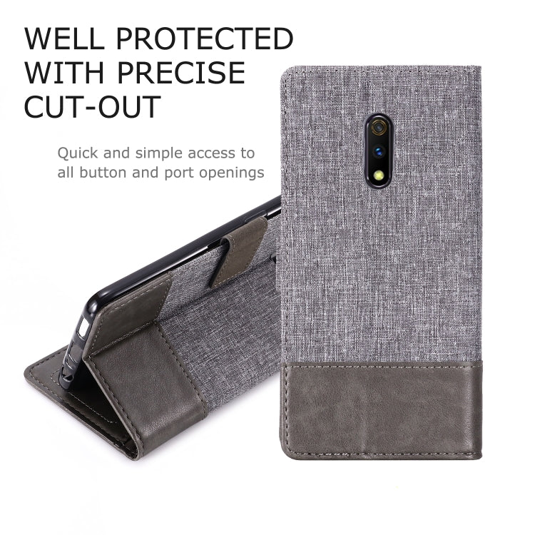For OPPO Realme X MUXMA MX102 Horizontal Flip Canvas Leather Case with Stand & Card Slot & Wallet Function