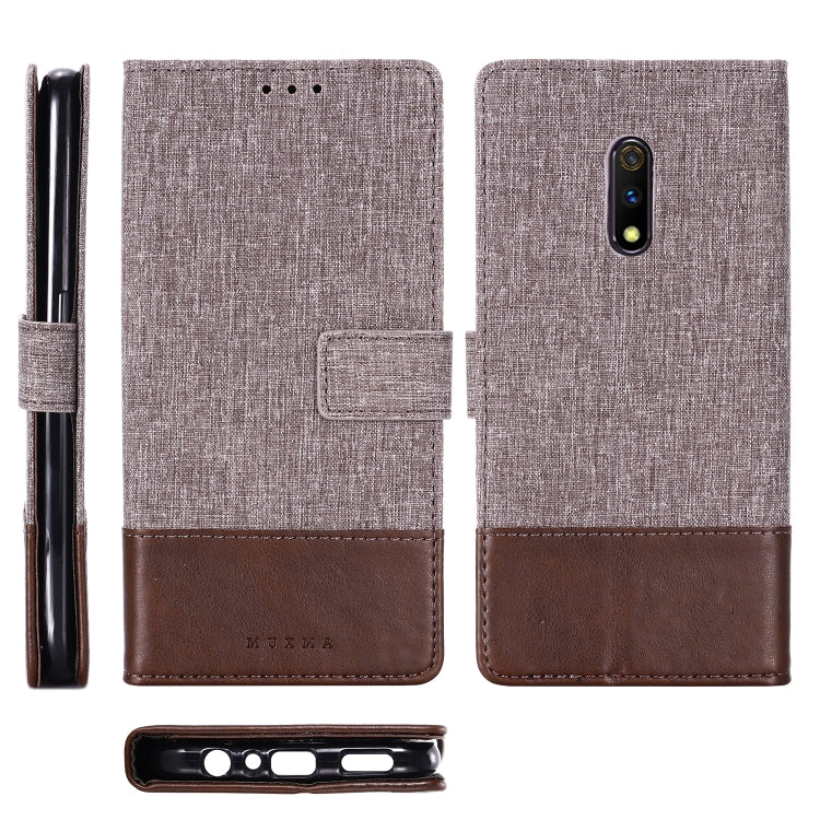 For OPPO Realme X MUXMA MX102 Horizontal Flip Canvas Leather Case with Stand & Card Slot & Wallet Function
