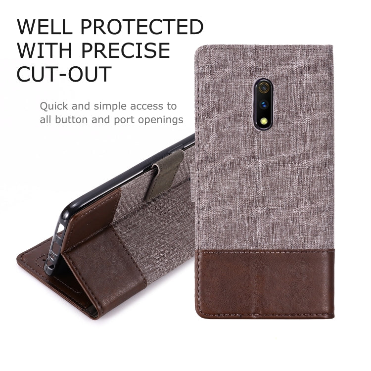 For OPPO Realme X MUXMA MX102 Horizontal Flip Canvas Leather Case with Stand & Card Slot & Wallet Function