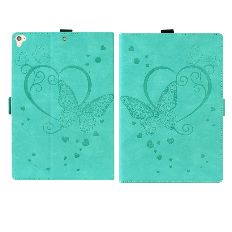 Love Butterfly Pattern Horizontal Flip Leather Case with Holder & Sleep / Wake-up Function For iPad 9.7 (2017) (2018) / Air 2 Pro