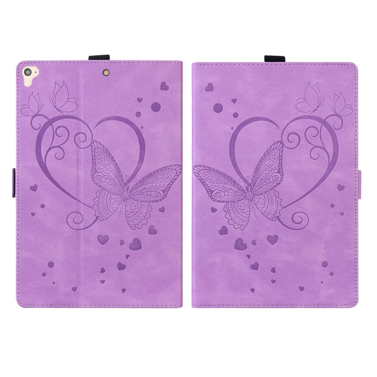 Love Butterfly Pattern Horizontal Flip Leather Case with Holder & Sleep / Wake-up Function For iPad 9.7 (2017) (2018) / Air 2 Pro