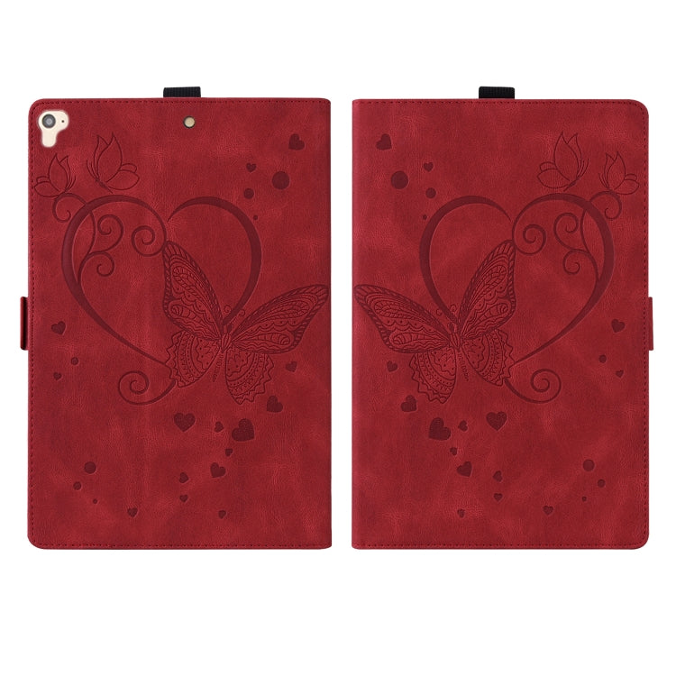 Love Butterfly Pattern Horizontal Flip Leather Case with Holder & Sleep / Wake-up Function For iPad 9.7 (2017) (2018) / Air 2 Pro