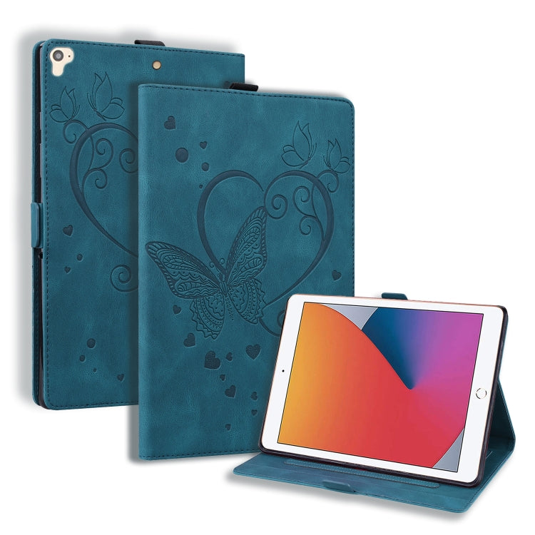 Love Butterfly Pattern Horizontal Flip Leather Case with Holder & Sleep / Wake-up Function For iPad 9.7 (2017) (2018) / Air 2 Pro